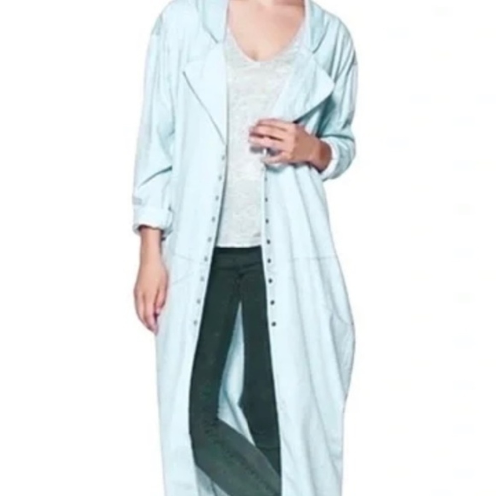 One Teaspoon Le Hustle Coat She Wolf Denim Chambray Long Duster Jacket